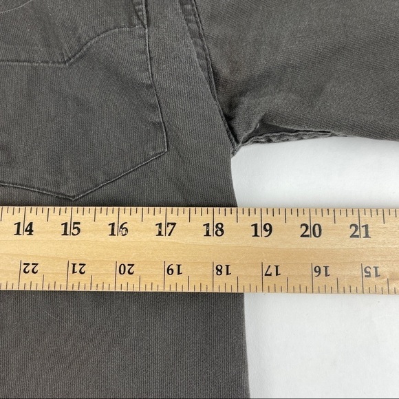 Wrangler Button Up Shirt Mens Small Gray Long Sleeve - Picture 5 of 7